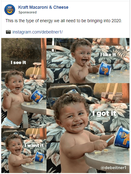 Kraft Macaroni & Cheese Using Meme for Social Advertisement
