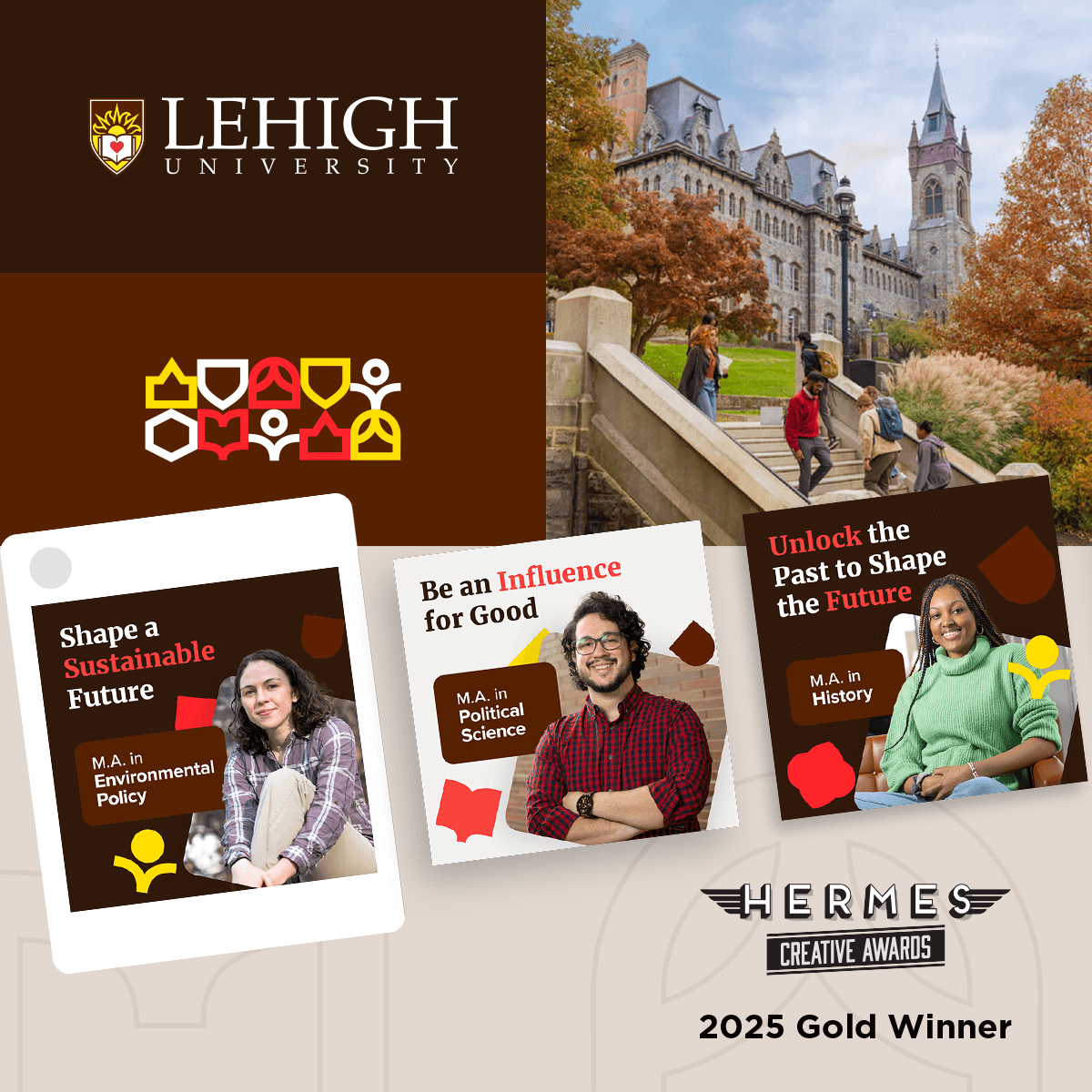 a promotional graphic highlighting Liquid's 2025 Gold award in the Hermes Creative Awards competition